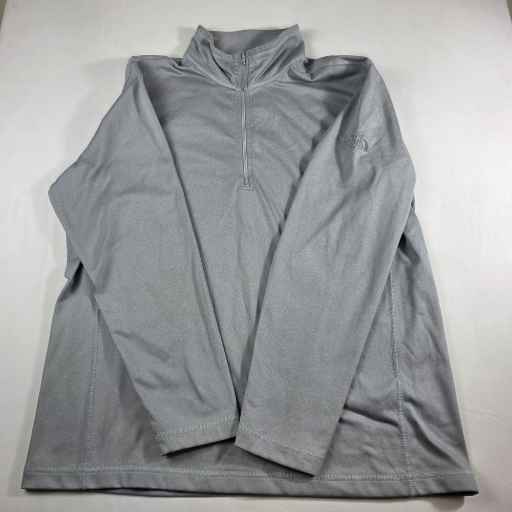 The North Face Mens XL Quarter Zip Pullover Long Sleeve Gray Shirt